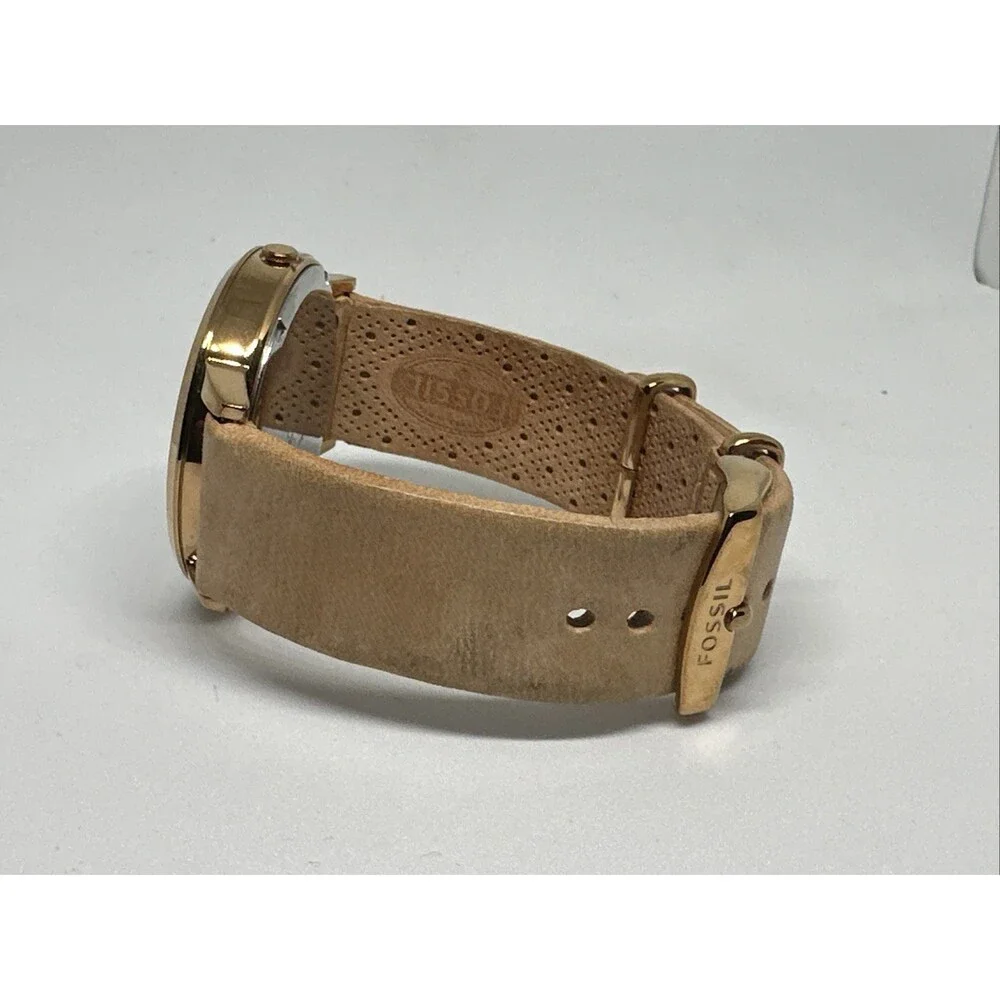 Fossil Vintage Muse ES3751 Women's Beige Leather Analog Dial Quartz Watch HME542